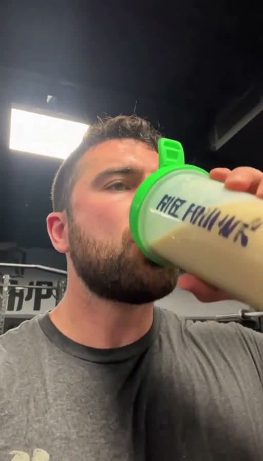 Preview of Protein shake sipped straight from the shaker