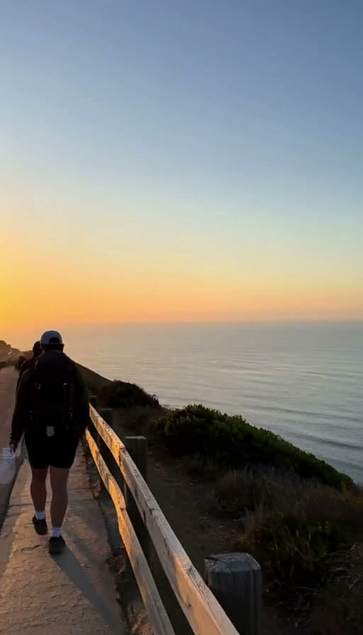 Preview of Cliffside trail overlook reached at golden hour
